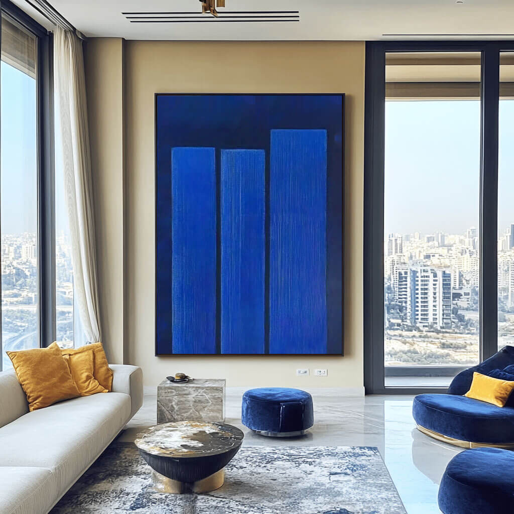 Modern Minimalist Textured Wall Art Painting - Prestige I - Hues Art Lab