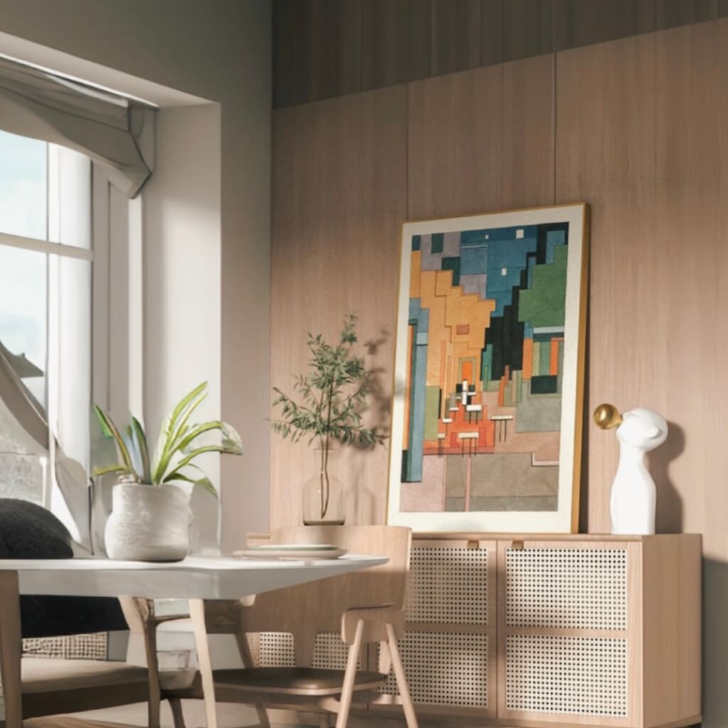 Puzzle City - Large Modern Abstract Art Painting - Hues Art Lab