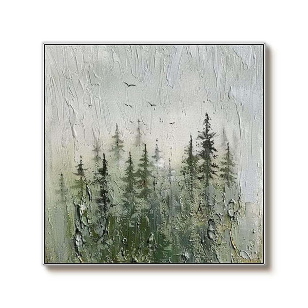 Large Abstract Landscape Canvas Art - Quiet Nature - Hues Art Lab