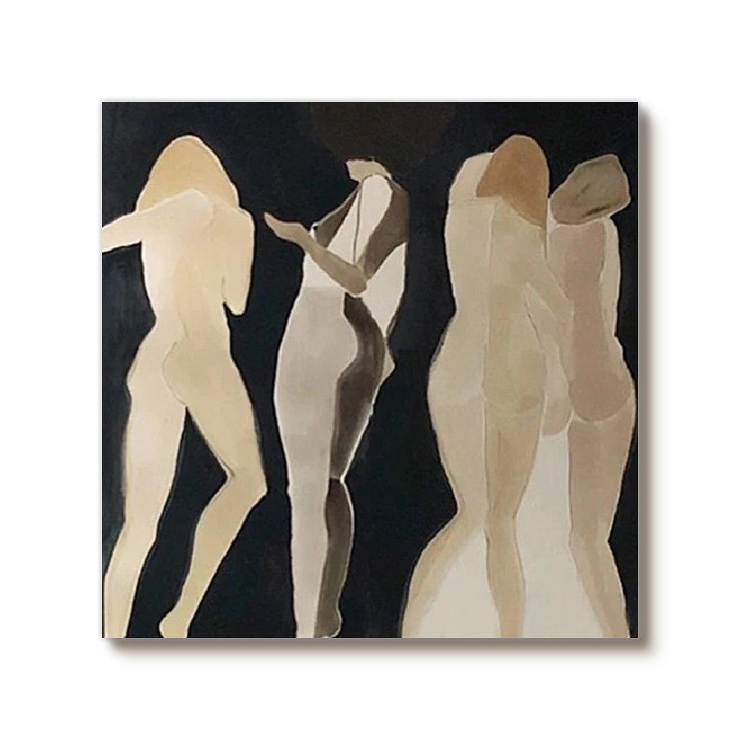 Rhythm of the Torso abstract figure artwork with rhythmic torso lines