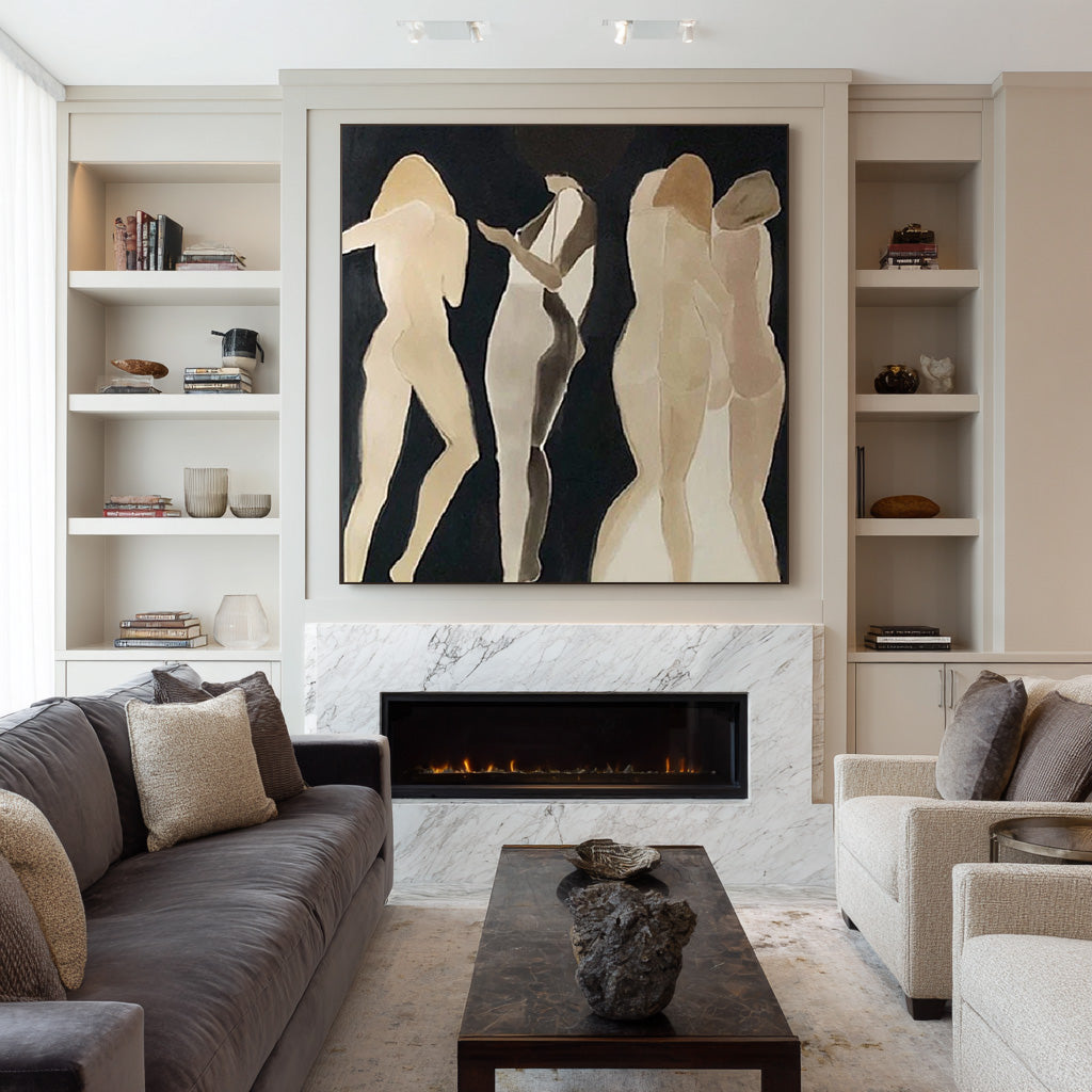 Rhythm of the Torso gallery view of abstract figure canvas art