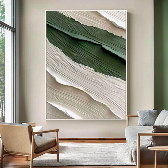 Large Abstract Minimalist Canvas Art - Ripples of Serenity - Hues Art Lab