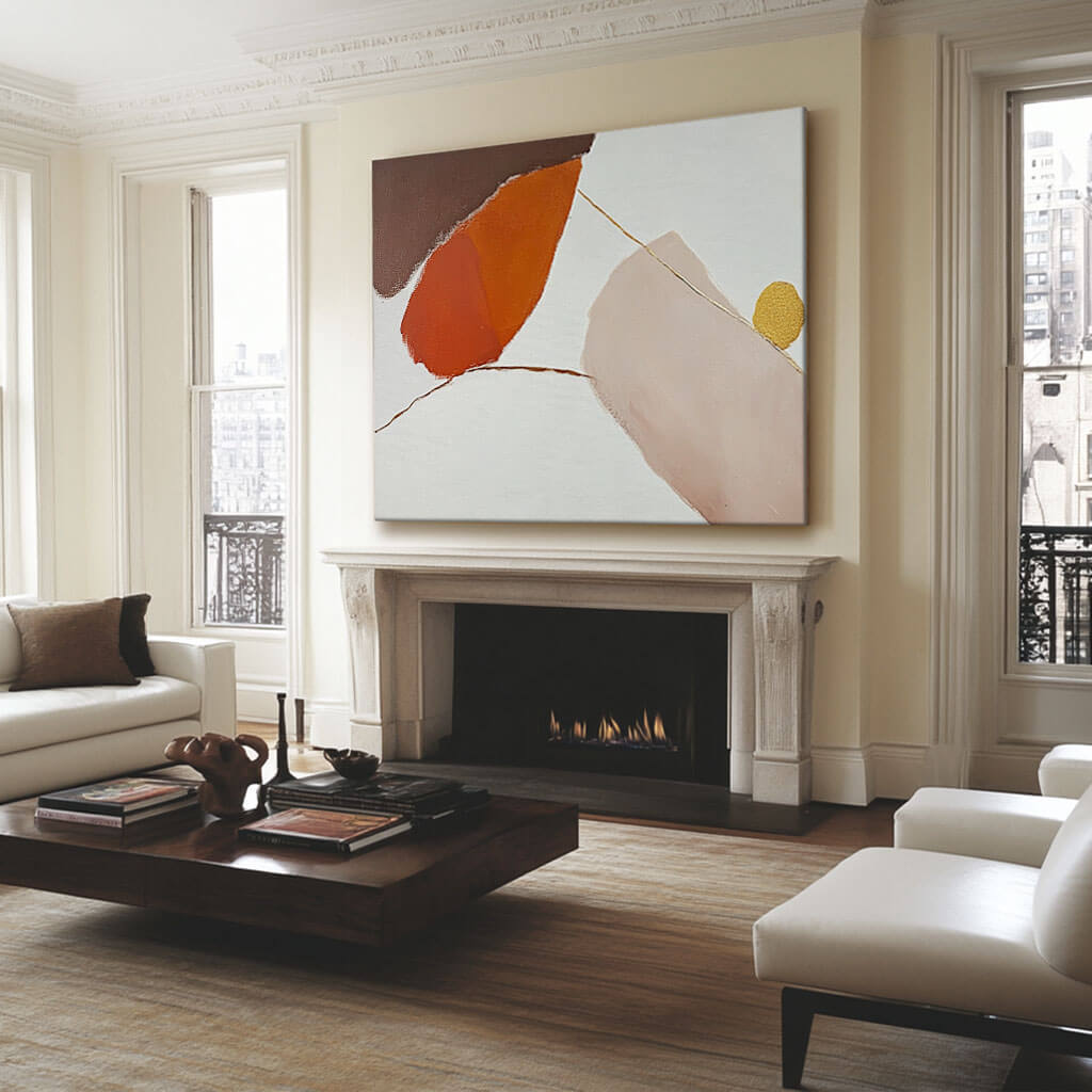 Large Abstract Art Painting - Russet Composition - Hues Art Lab