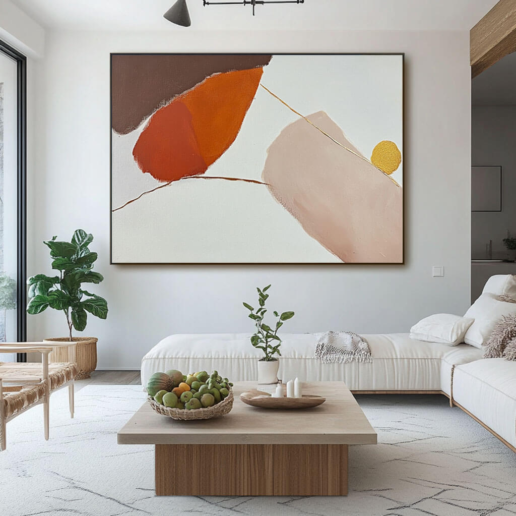 Large Abstract Art Painting - Russet Composition - Hues Art Lab