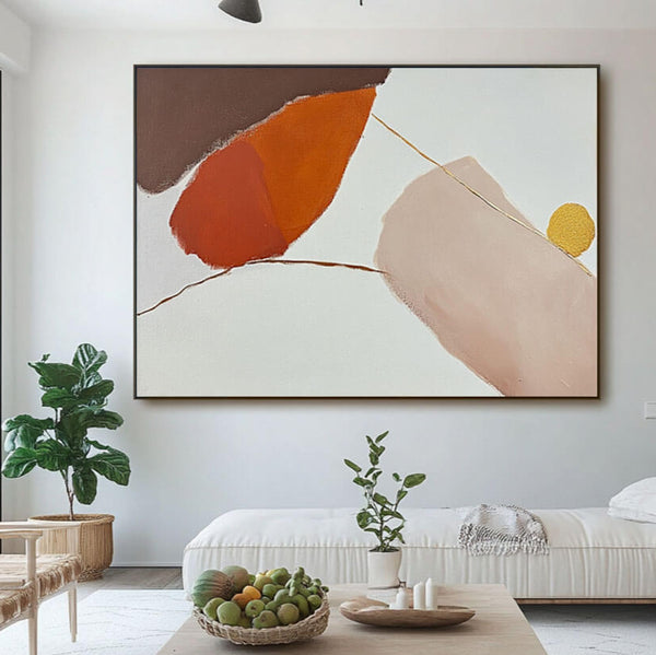 Large Abstract Art Painting - Russet Composition - Hues Art Lab