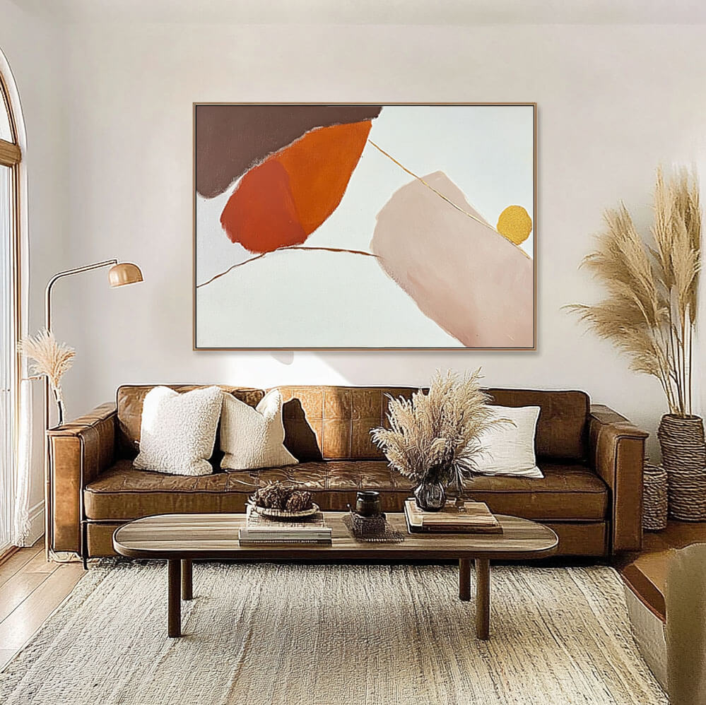 Large Abstract Art Painting - Russet Composition - Hues Art Lab