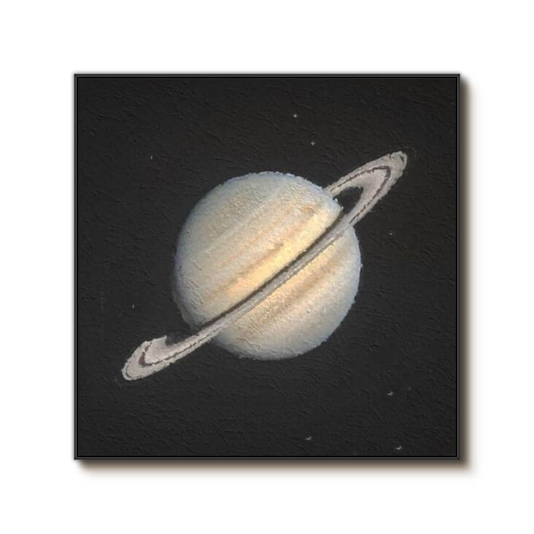 Saturn - Original Textured Canvas Art Painting - Hues Art Lab