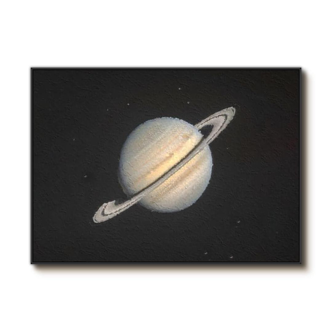 Saturn - Original Textured Wall Art Painting - Hues Art Lab