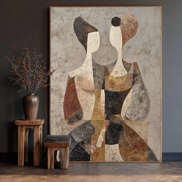 Silent Companions gallery view of abstract figure portrait canvas art