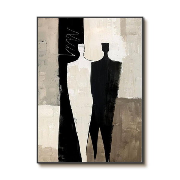 Silent Conversations II - Large Minimalist Abstract Canvas Art - Hues Art Lab