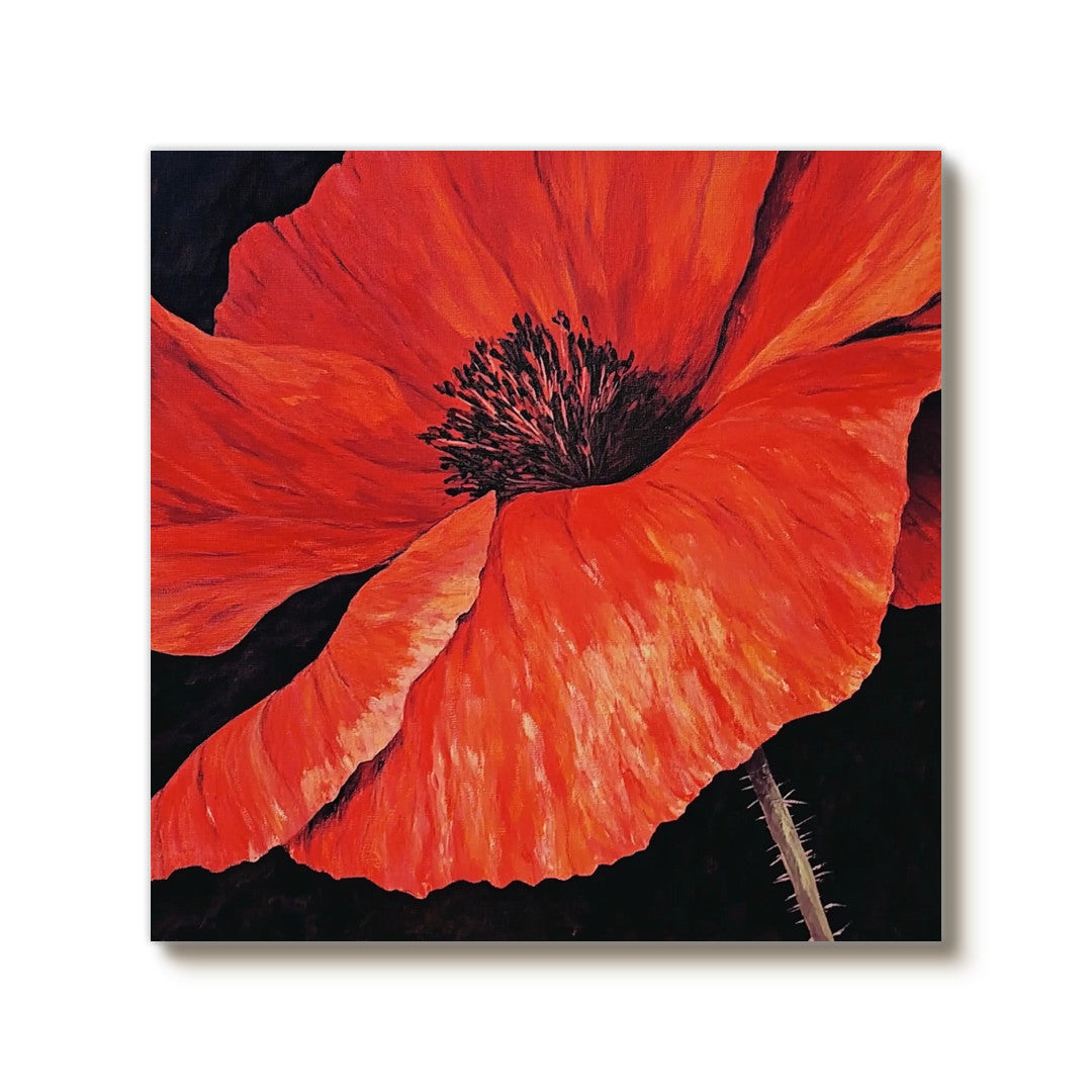 Skirt of Flame vivid floral close-up artwork with flame-like petals