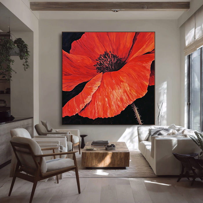 Skirt of Flame hand painted artwork with fiery floral movement