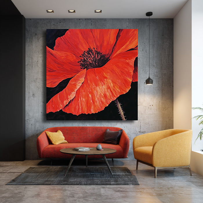 Skirt of Flame gallery view of high saturation floral canvas art