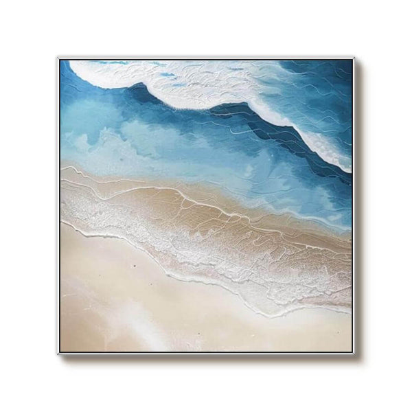 Abstract Landscape Painting on Canvas - Song On The Beach - Hues Art Lab