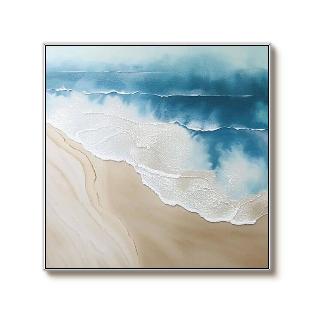 Abstract Landscape Wall Art Painting - Song On The Beach I - Hues Art Lab