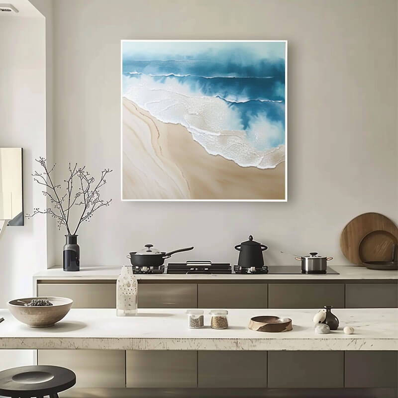 Abstract Landscape Wall Art Painting - Song On The Beach I - Hues Art Lab