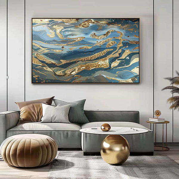 Large Original Wall Art Painting - Sparkling - Hues Art Lab