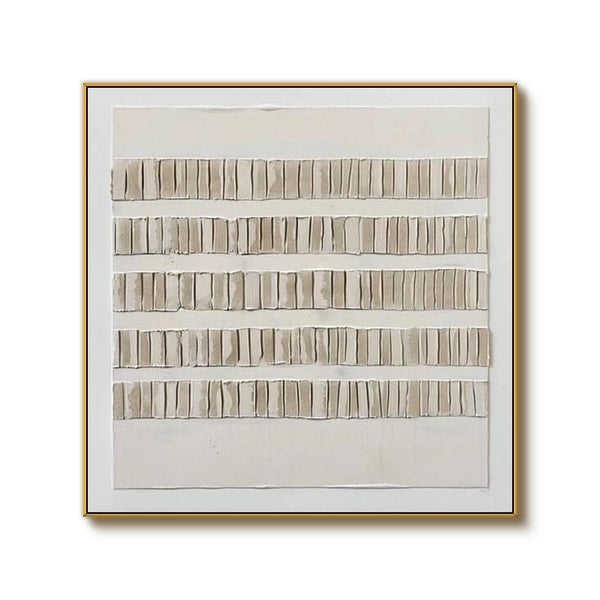 Beige and Brown Wabi Sabi Wall Art - Structured Harmony - Hues Art Lab