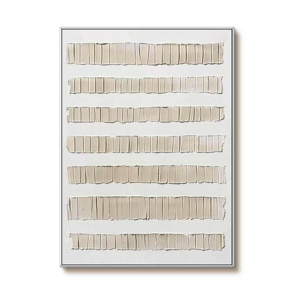 Beige and Brown Wabi Sabi Wall Art - Structured Harmony II - Hues Art Lab