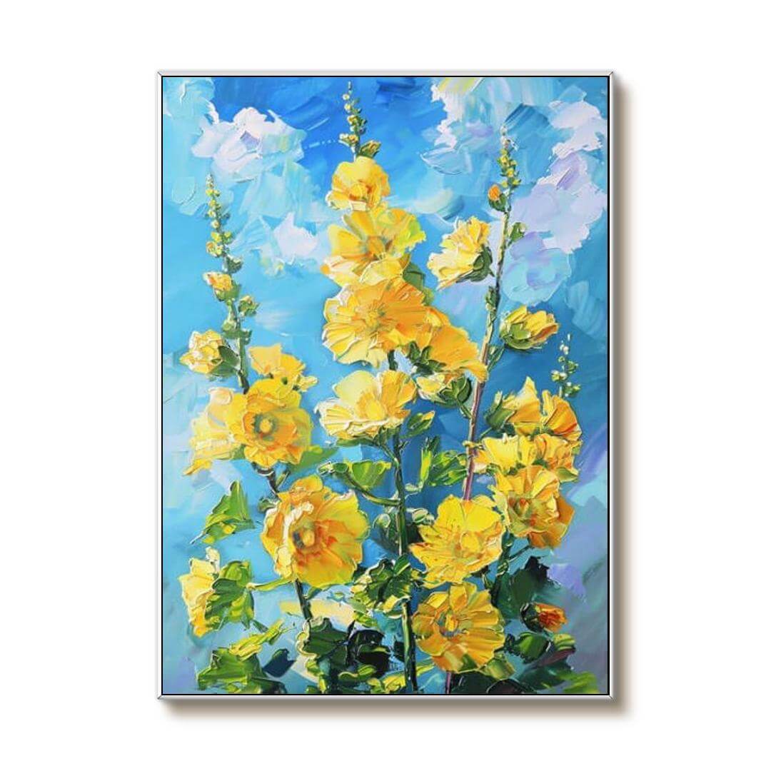 Original Abstract Art Painting - Summer Flowers - Hues Art Lab