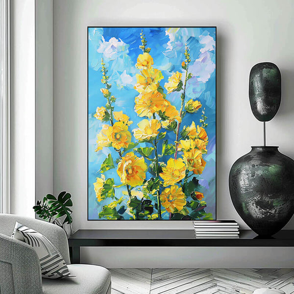 Original Abstract Art Painting - Summer Flowers - Hues Art Lab