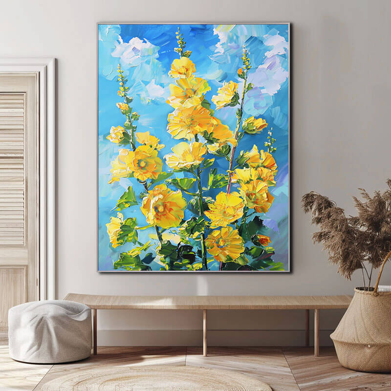 Original Abstract Art Painting - Summer Flowers - Hues Art Lab