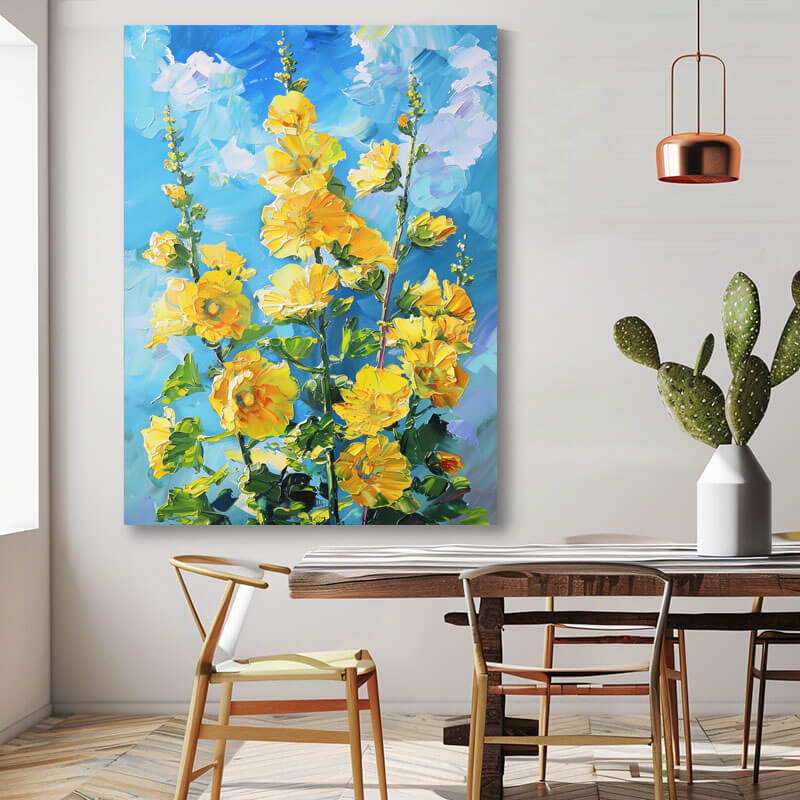 Original Abstract Art Painting - Summer Flowers - Hues Art Lab