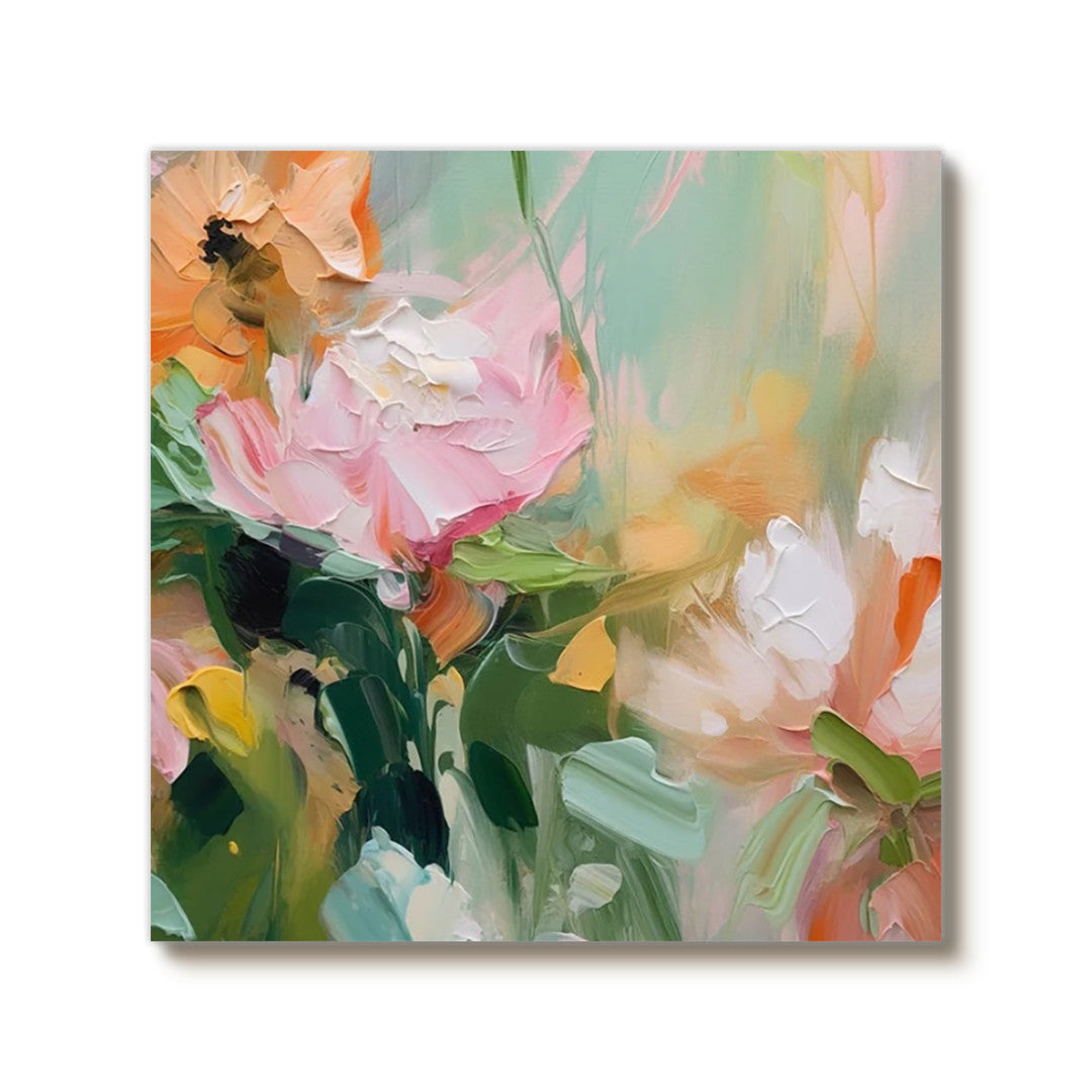 Summer Impression summer floral artwork with warm impressionist blooms