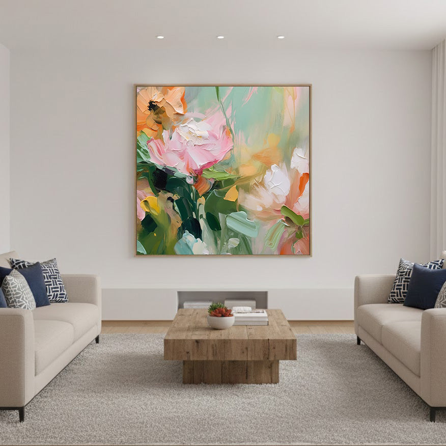 Summer Impression gallery view of abstract floral oil painting