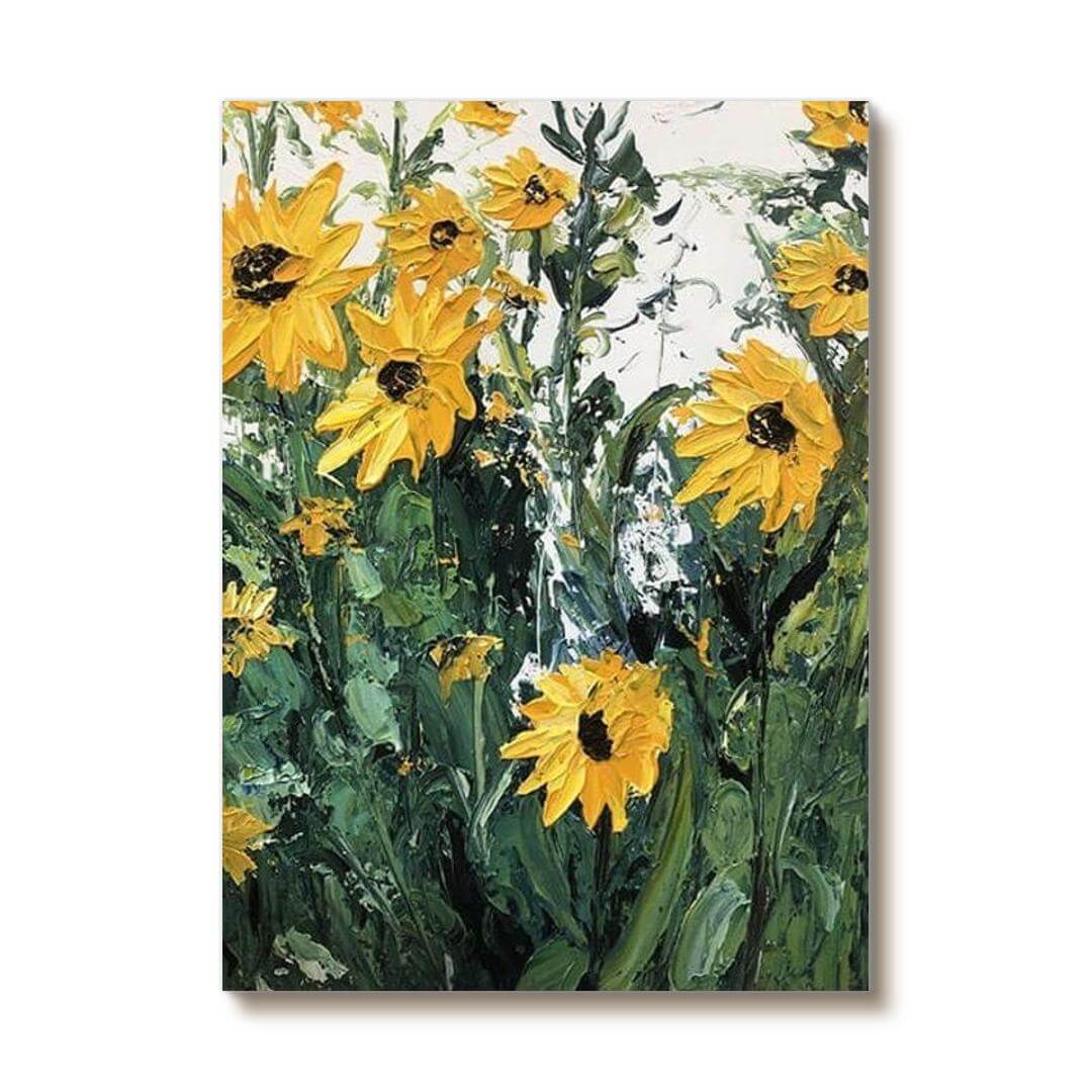 Sunflower - Large Abstract Wall Art - Hues Art Lab