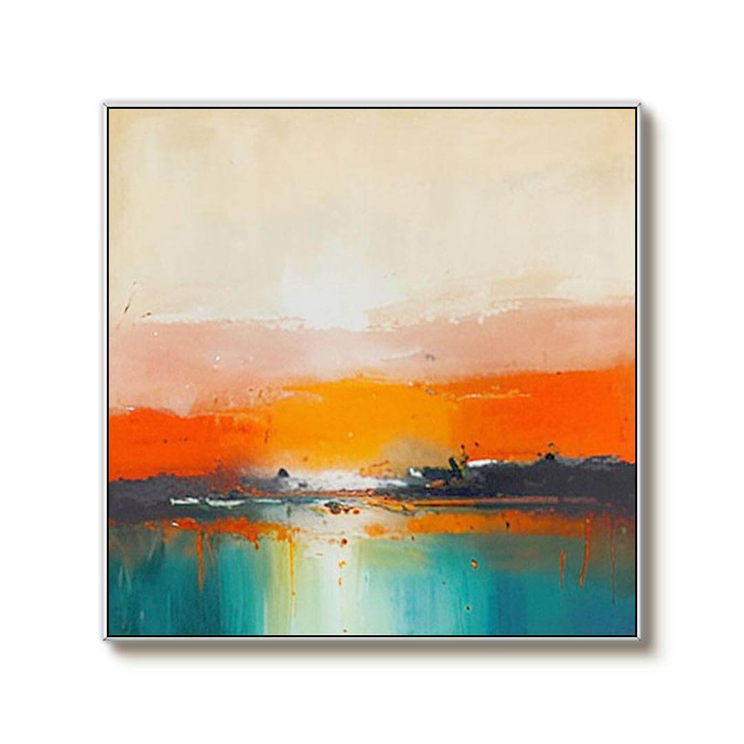 Sunset - Abstract Art Painting - Hues Art Lab