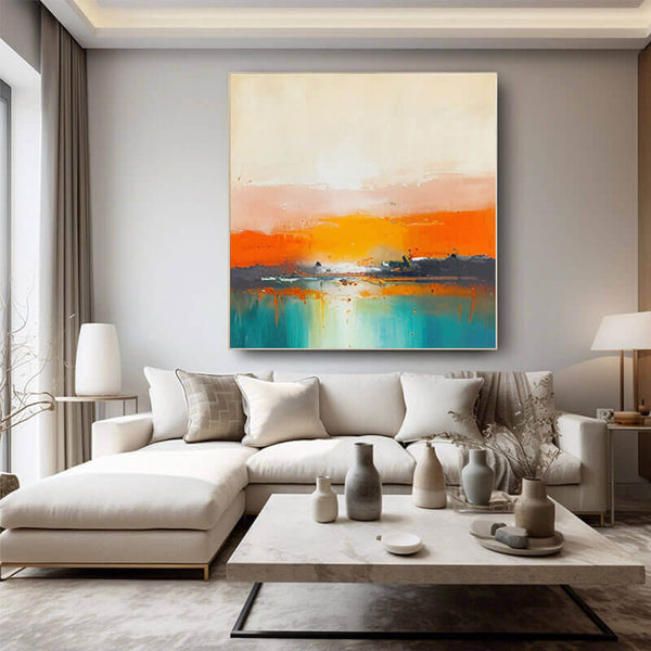 Sunset - Abstract Art Painting - Hues Art Lab