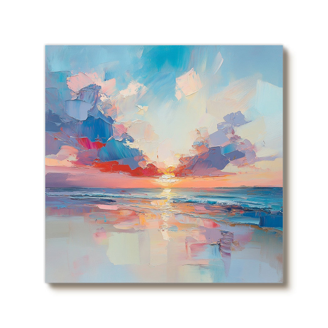 Sunset Kiss sunset seascape artwork with warm ocean horizon