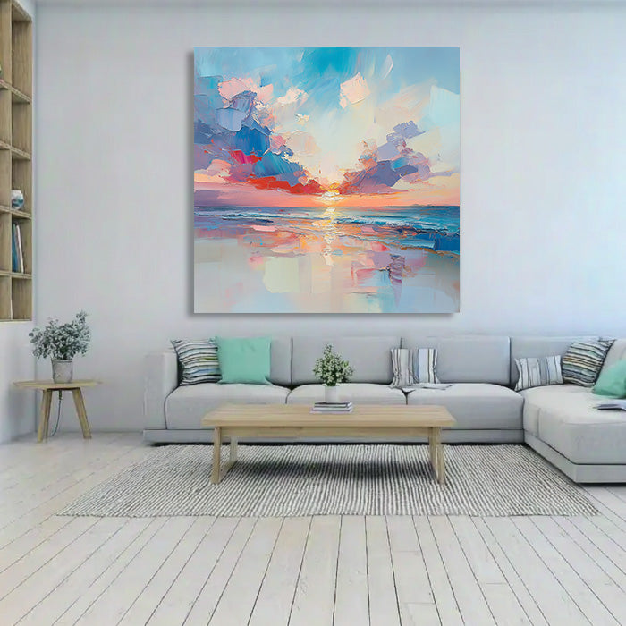 Sunset Kiss gallery view of abstract sunset seascape canvas