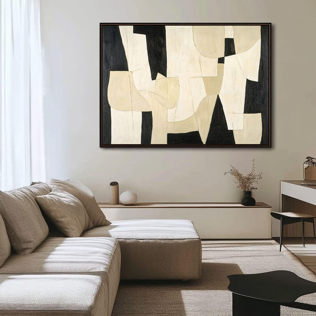 Large Minimalist Abstract Wall Art - Symbolize - Hues Art Lab