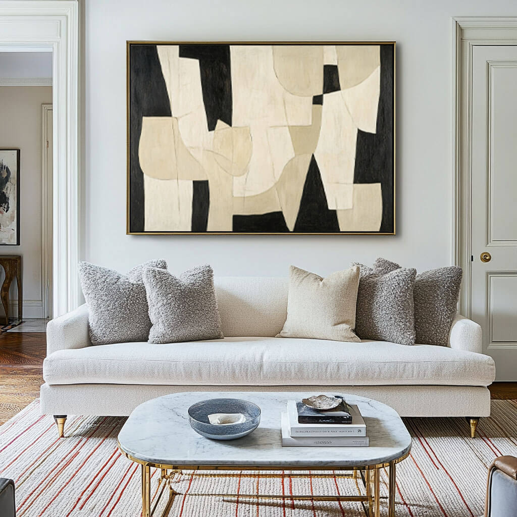 Large Minimalist Abstract Wall Art - Symbolize - Hues Art Lab