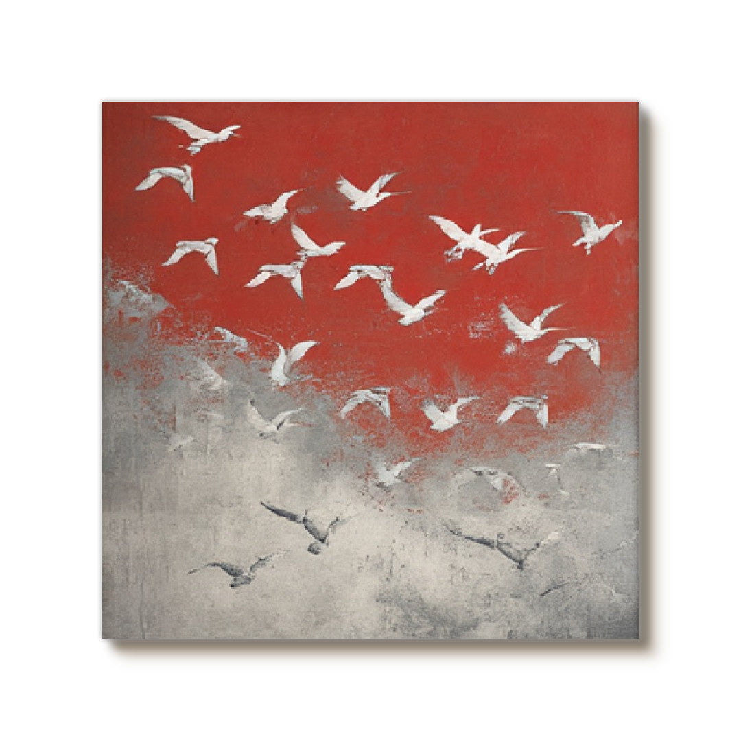 Symphony of Birds flying birds artwork with rhythmic flock movement