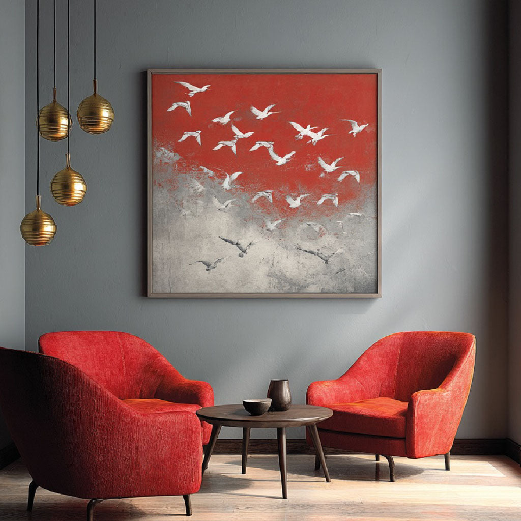 Symphony of Birds gallery view of flying birds canvas art