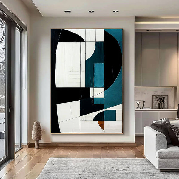 Original Abstract Art Painting - Tectonic Interplay I - Hues Art Lab