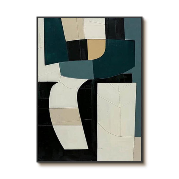 Modern Minimalist Abstract Wall Art - Tectonic Interplay - Hues Art Lab