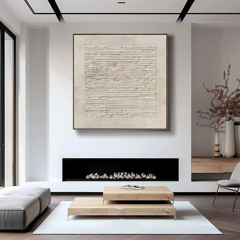 Large Wabi Sabi Wall Art Painting - Temporal Textures - Hues Art Lab