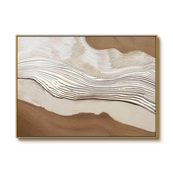 Brown Minimalist Abstract Canvas Art Painting - Terra Sway - Hues Art Lab