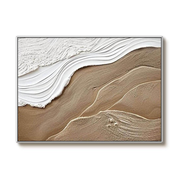 Brown Textured Abstract Canvas Art Painting - Terra Sway I - Hues Art Lab