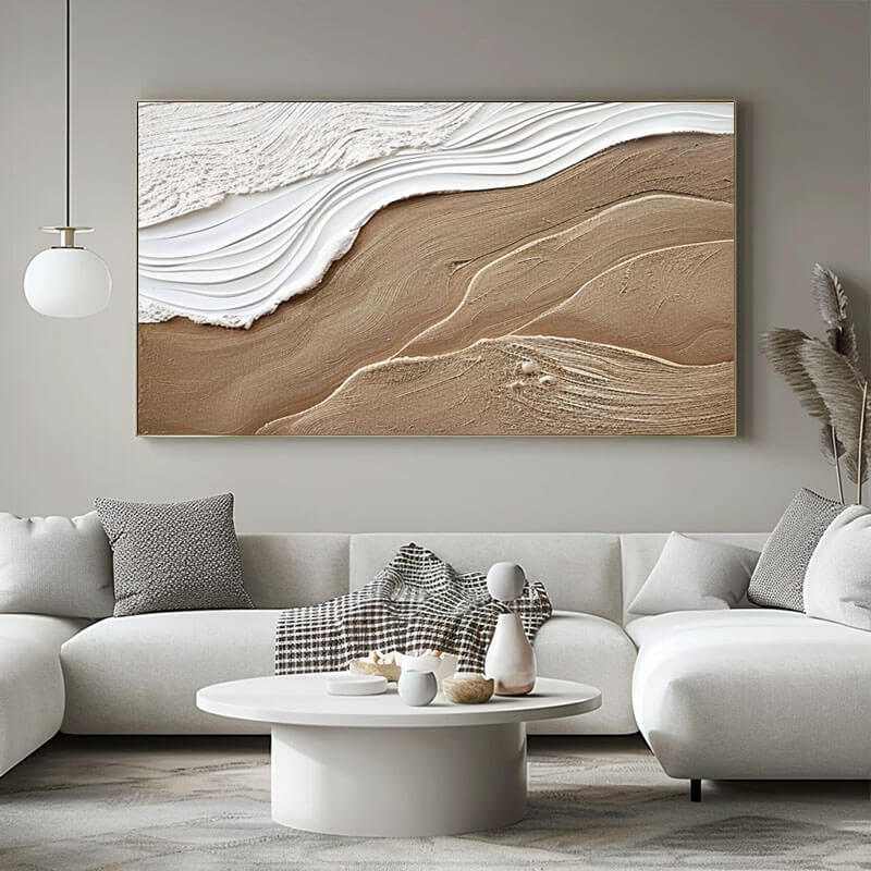 Brown Textured Abstract Canvas Art Painting - Terra Sway I - Hues Art Lab