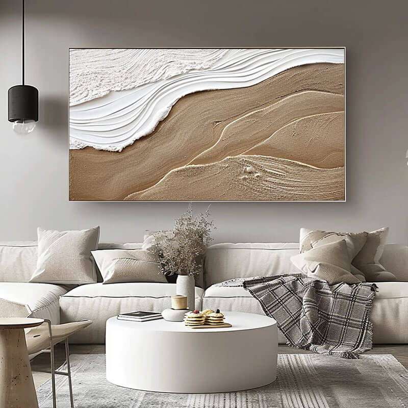 Brown Textured Abstract Canvas Art Painting - Terra Sway I - Hues Art Lab