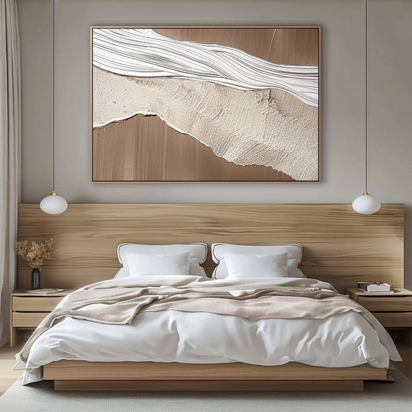 Brown Textured Abstract Canvas Art Painting - Terra Sway II - Hues Art Lab