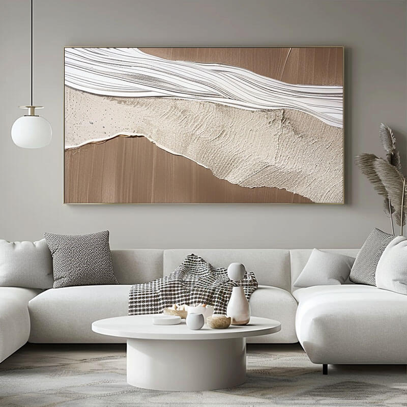 Brown Textured Abstract Canvas Art Painting - Terra Sway II - Hues Art Lab