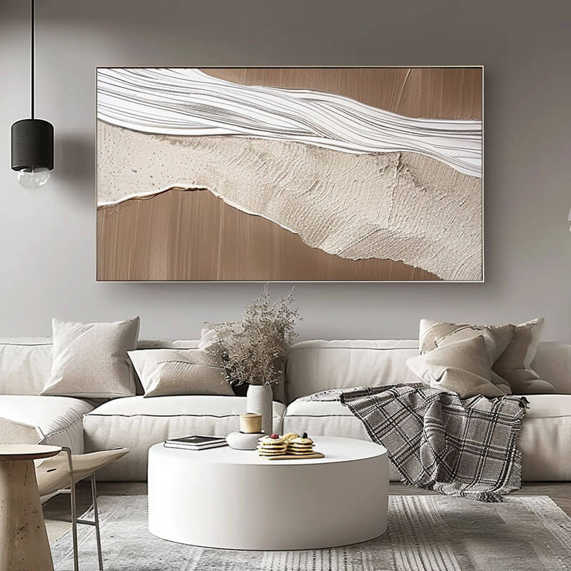 Brown Textured Abstract Canvas Art Painting - Terra Sway II - Hues Art Lab