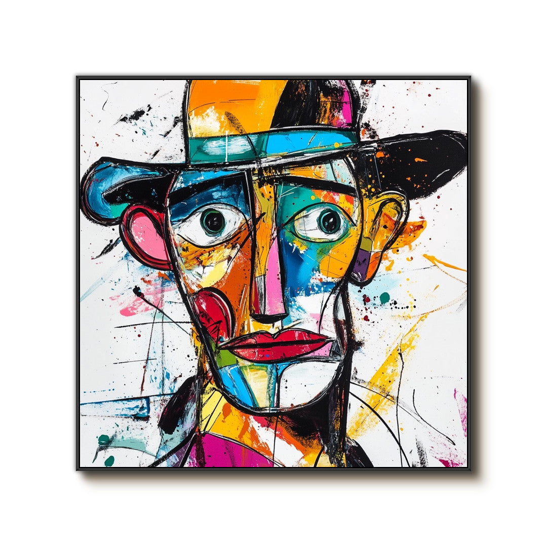 The Deconstructed Gaze cubist portrait artwork with fragmented facial forms