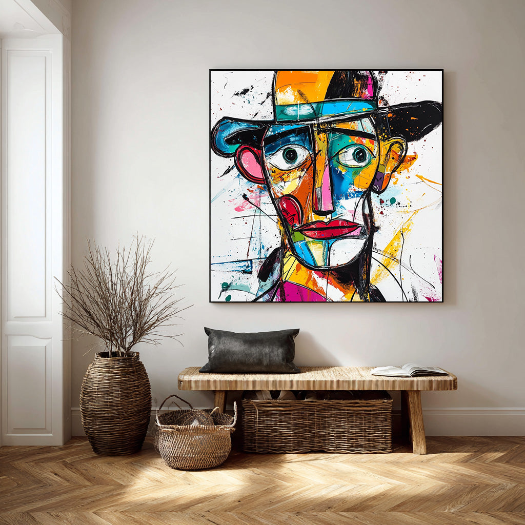 The Deconstructed Gaze modern portrait painting with deconstructed gaze composition